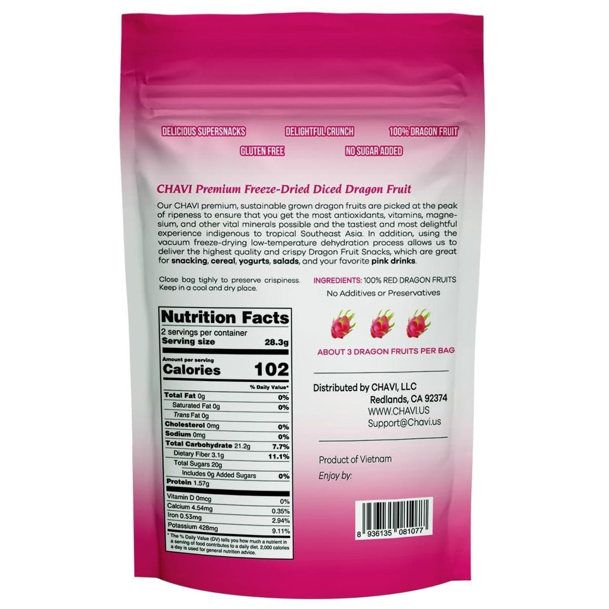 CHAVI Freeze-Dried Exotic Fruit – Thoughtful Valentine's Gift for Her and Mother's Day Surprises