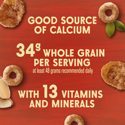 Cheerios Hearty Nut Medley Maple Cinnamon – Kid-Friendly Whole Grain Cereal for Lunchboxes and After-School Snacks, 20 oz