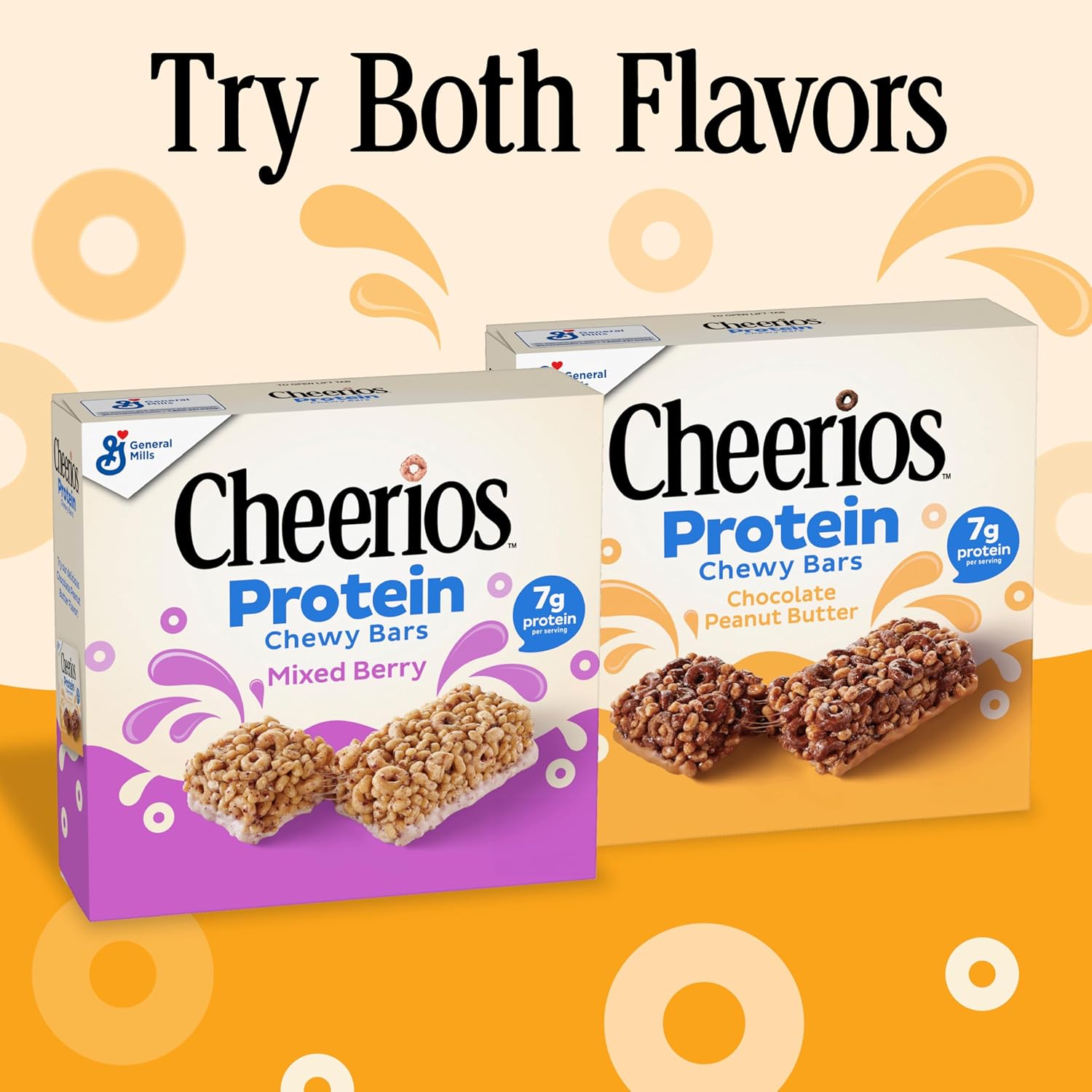Cheerios Protein Chewy Bars Balanced Protein Snack Between Meals Chocolate Peanut Butter 5 Ct