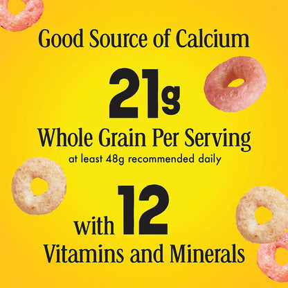 Cheerios Strawberry Banana Cereal – Senior-Friendly Gluten Free Morning Bowl, Soluble Fiber Heart Health