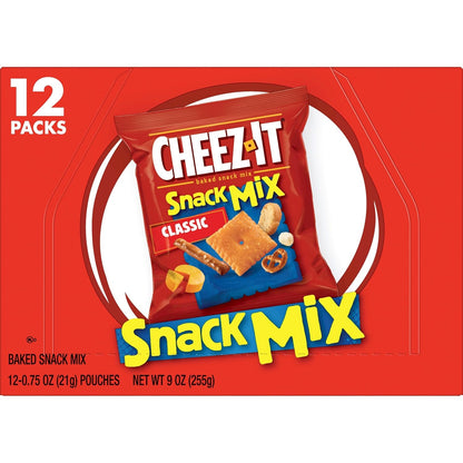 Cheez-It Snack Mix, Workplace Snack Variety Pack, Pre-Portioned Pouches for Conference Rooms and Reception Areas