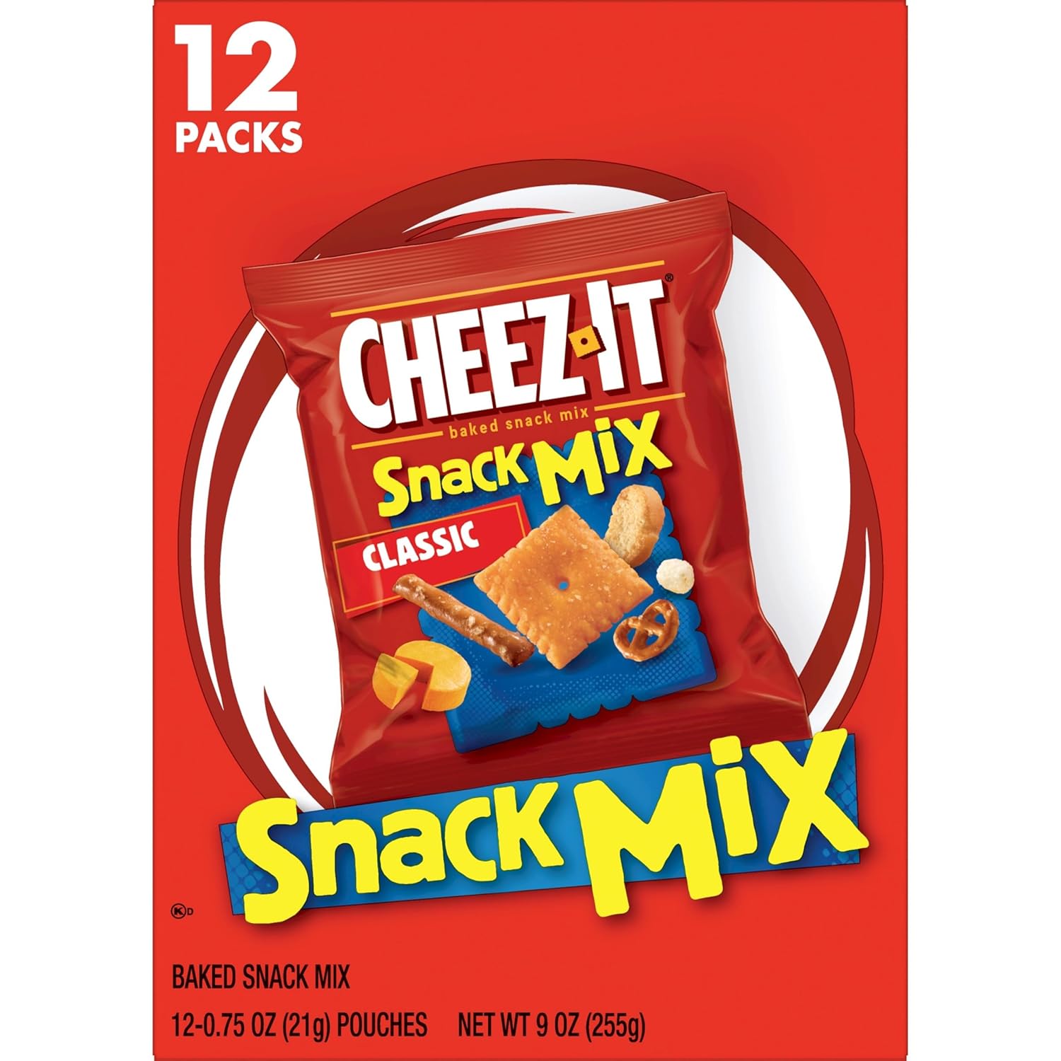 Cheez-It Snack Mix, Workplace Snack Variety Pack, Pre-Portioned Pouches for Conference Rooms and Reception Areas