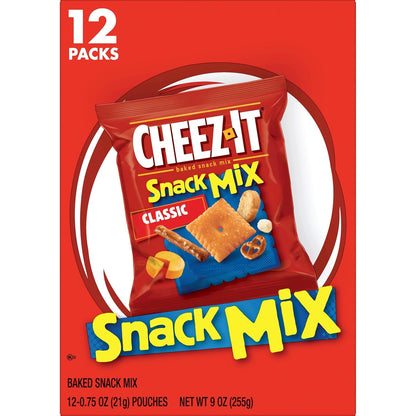 Cheez-It Snack Mix, Workplace Snack Variety Pack, Pre-Portioned Pouches for Conference Rooms and Reception Areas