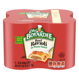 Chef Boyardee Beef Ravioli 4-Pack – Quick Microwave After-School Snack for Hungry Kids and Busy Parents