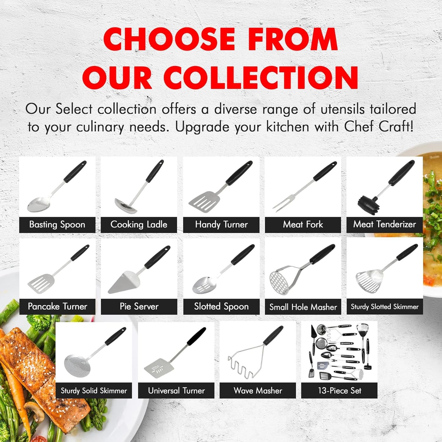 Chef Craft Select Sturdy Masher – Holiday Gift for Mom Who Loves Home-Cooked Family Dinners