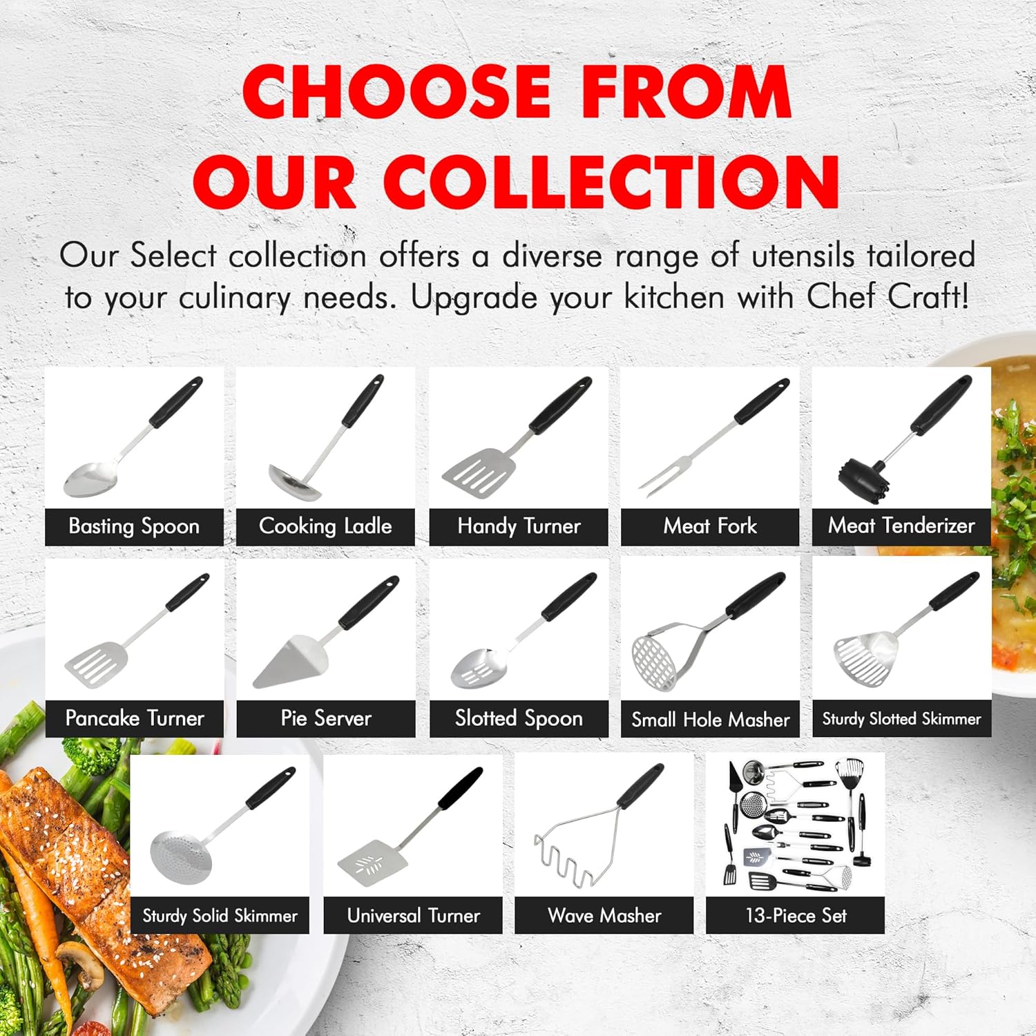 Chef Craft Select Sturdy Masher – Holiday Gift for Mom Who Loves Home-Cooked Family Dinners