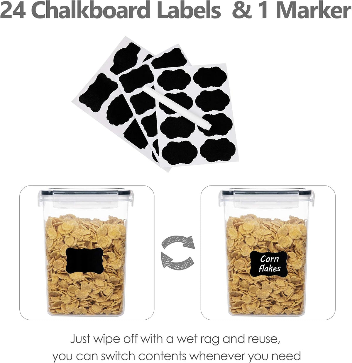CHEFSTORY BPA-Free Food Storage Set — Mindful Pantry Organization for Whole-Food, Wellness-Focused Homes