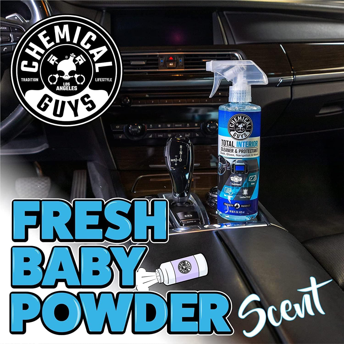Chemical Guys Total Interior Cleaner & Protectant – Streak-Free OEM Finish for an Uncluttered Cabin, 16 oz