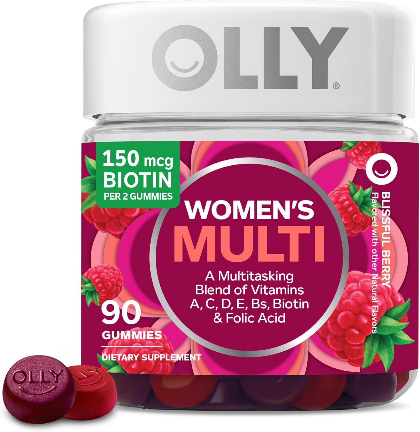 chewable gummy delivery format, two gummies per daily dose with no water needed