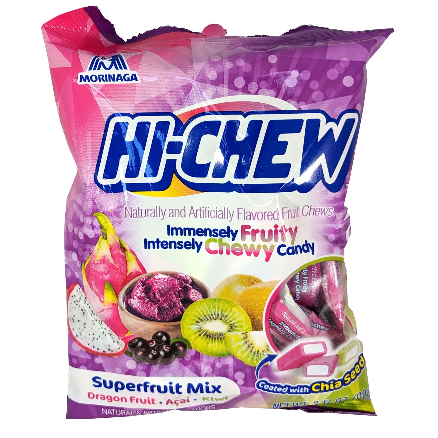 chewy candy base with long-lasting flavor release
