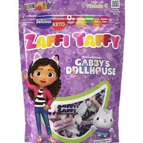 chewy taffy texture with vibrant assorted flavor pieces