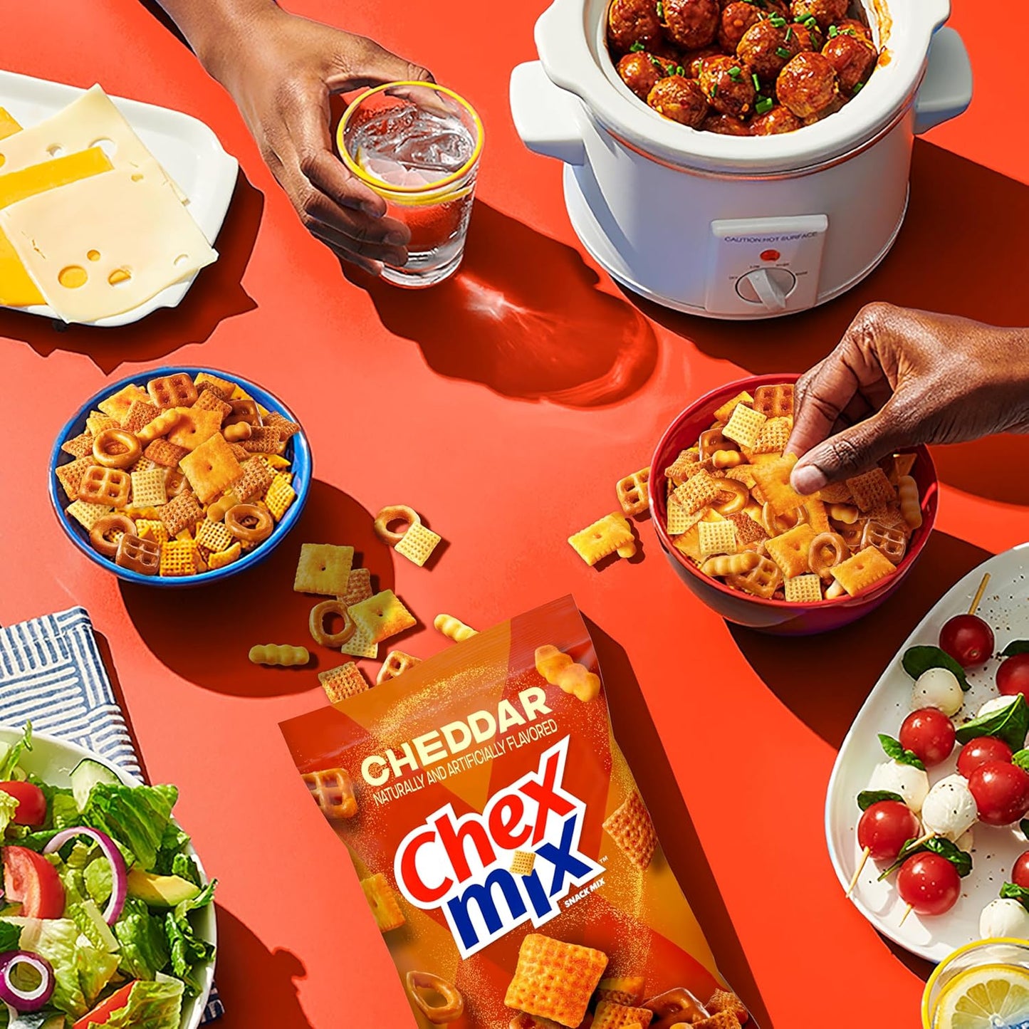 Chex Mix Cheddar Snack Mix – Office Break Room Snack for Staff, 13.5 oz Bag
