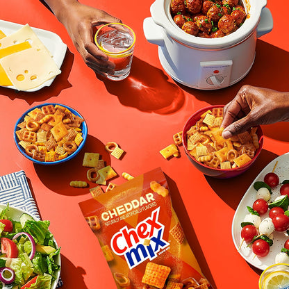 Chex Mix Cheddar Snack Mix – Office Break Room Snack for Staff, 13.5 oz Bag