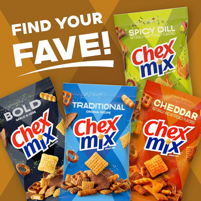 Chex Mix Turtle Snack Mix – No- Refrigeration Grab-and-Go Snack Bag for Children's Playroom and Bedroom