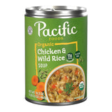 Pacific Foods Organic Chicken and Wild Rice Soup, 16.3 oz Can – Clean-Ingredient Comfort Food for Self-Care Lunches
