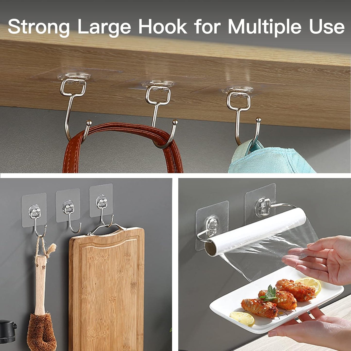 Child-Safe Adhesive Hooks – No-Drill Nursery Wall Hooks, Removable and Damage-Free