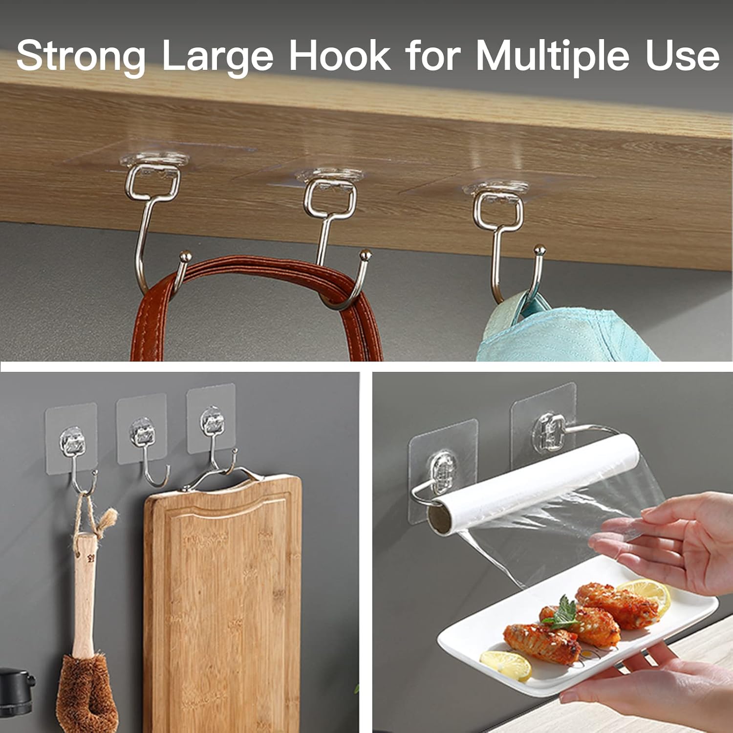 Child-Safe Adhesive Hooks – No-Drill Nursery Wall Hooks, Removable and Damage-Free