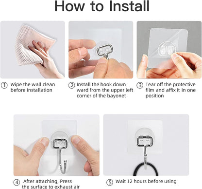 Child-Safe Adhesive Hooks – No-Drill Nursery Wall Hooks, Removable and Damage-Free