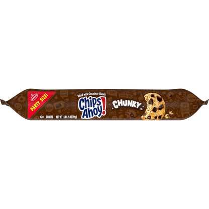 CHIPS AHOY! Chunky Fudgy Cookies Party Size – Hostess Gift for Holiday Gatherings, 24.75 oz Resealable Pouch