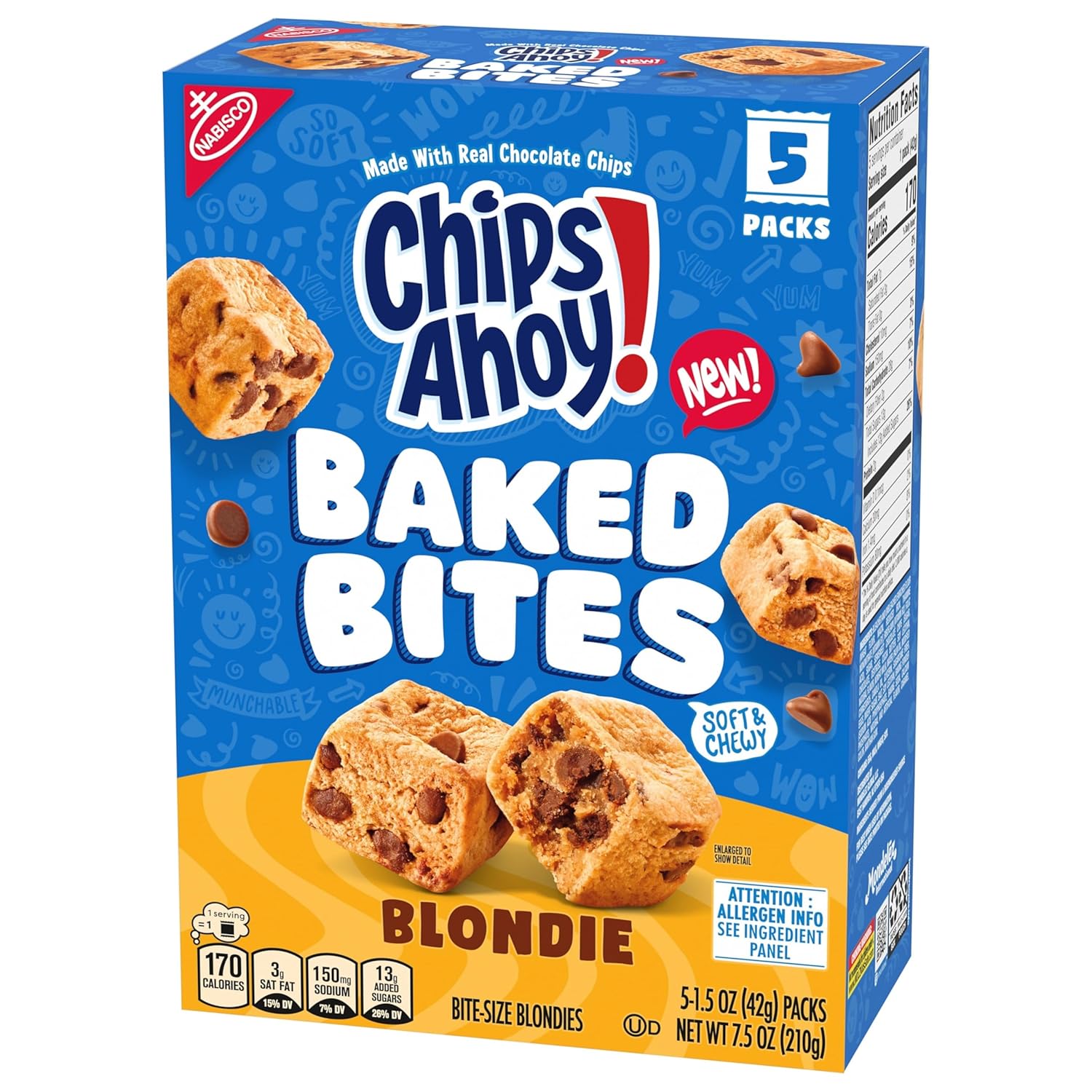 CHIPS AHOY! Soft Blondie Bites Individually Wrapped Treats for Holiday Gift Baskets