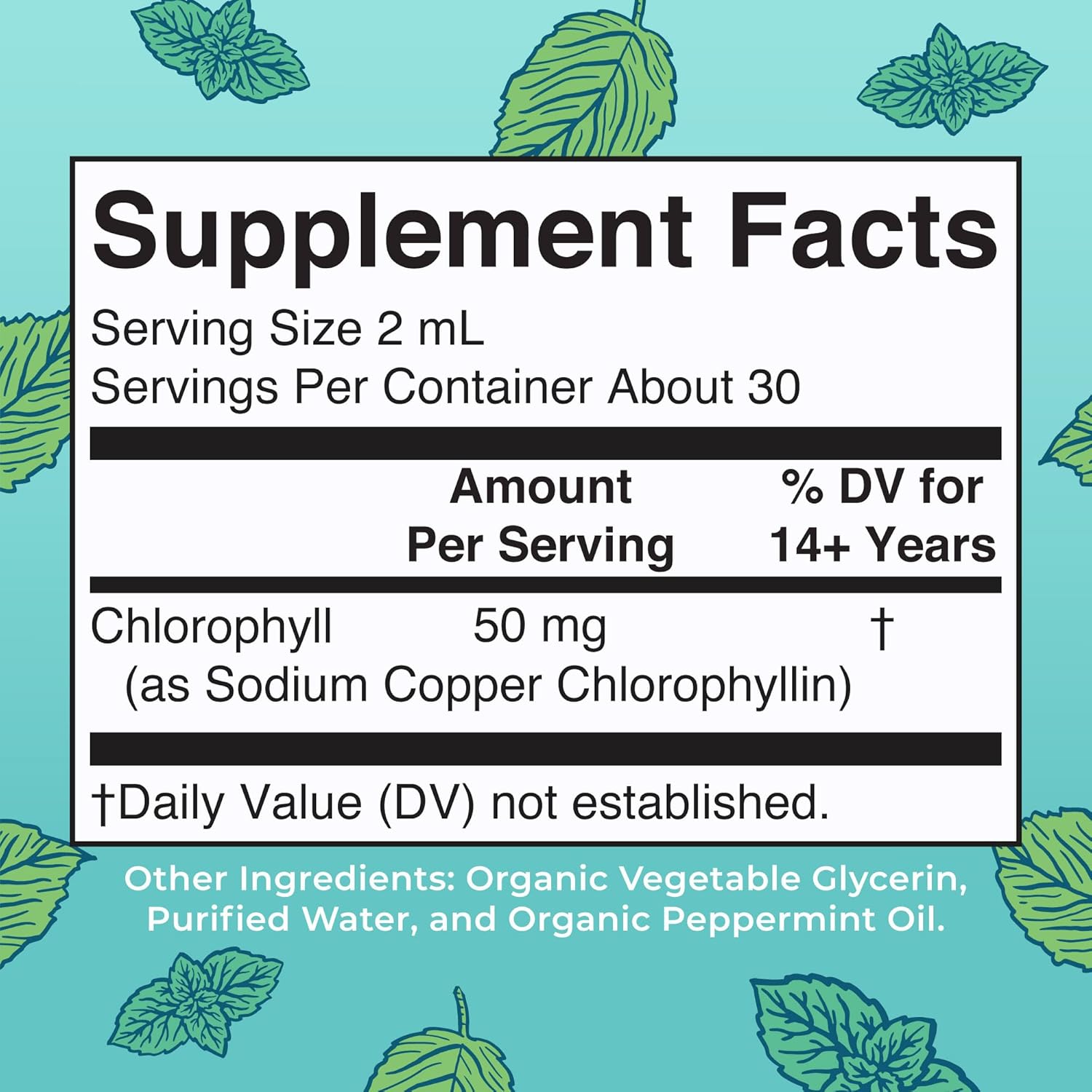 chlorophyllin (water-soluble form) derived from mulberry, not synthetic dye