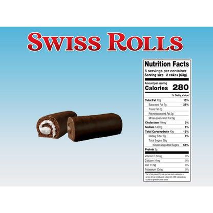 chocolate cake sponge rolled around sweet creme filling
