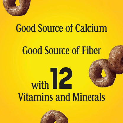 Chocolate Cheerios – Heart Healthy Gluten Free Cereal with 0.75g Soluble Fiber for Cholesterol-Conscious Adults, 19.2 oz Family Size