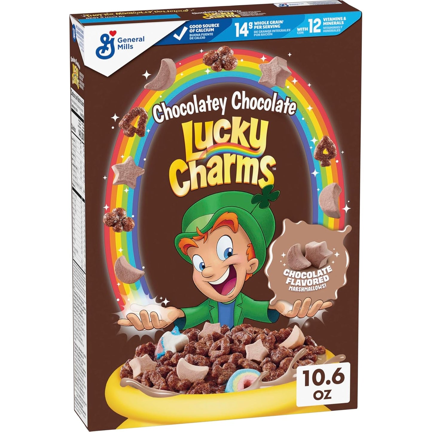 chocolate-flavored marshmallows combined with chocolatey cereal pieces