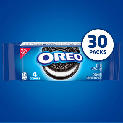 chocolate wafers made with real cocoa sandwiching original oreo creme