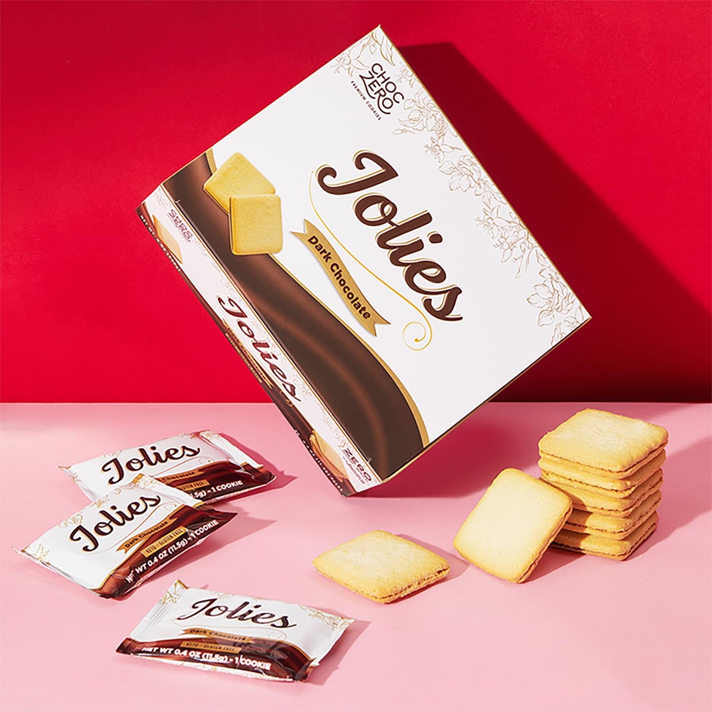 ChocZero Dark Chocolate Jolies – Clean Ingredient Family Treat for Diabetic Friendly Lunchboxes, 20 Keto Cookies