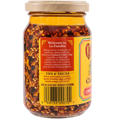 Cholula Chili Crisp Chiles & Pepitas – Gourmet Hostess Gift for Women Who Love Mexican Food, 8 oz Pantry Jar