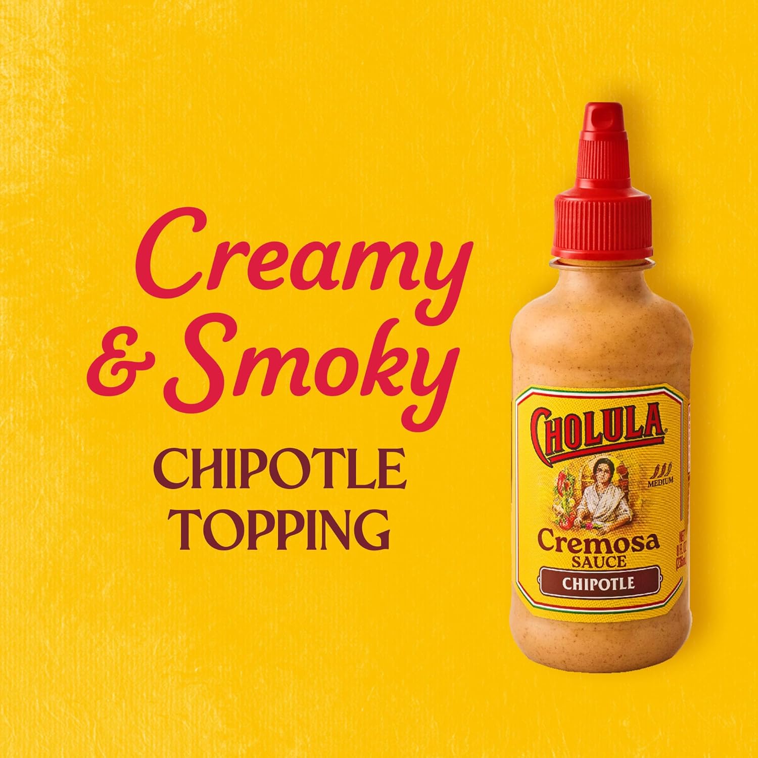 Cholula Chipotle Cremosa Sauce – Low-Carb Flavor Upgrade for Health-Conscious Home Cooks, 8 fl oz Squeezable Bottle