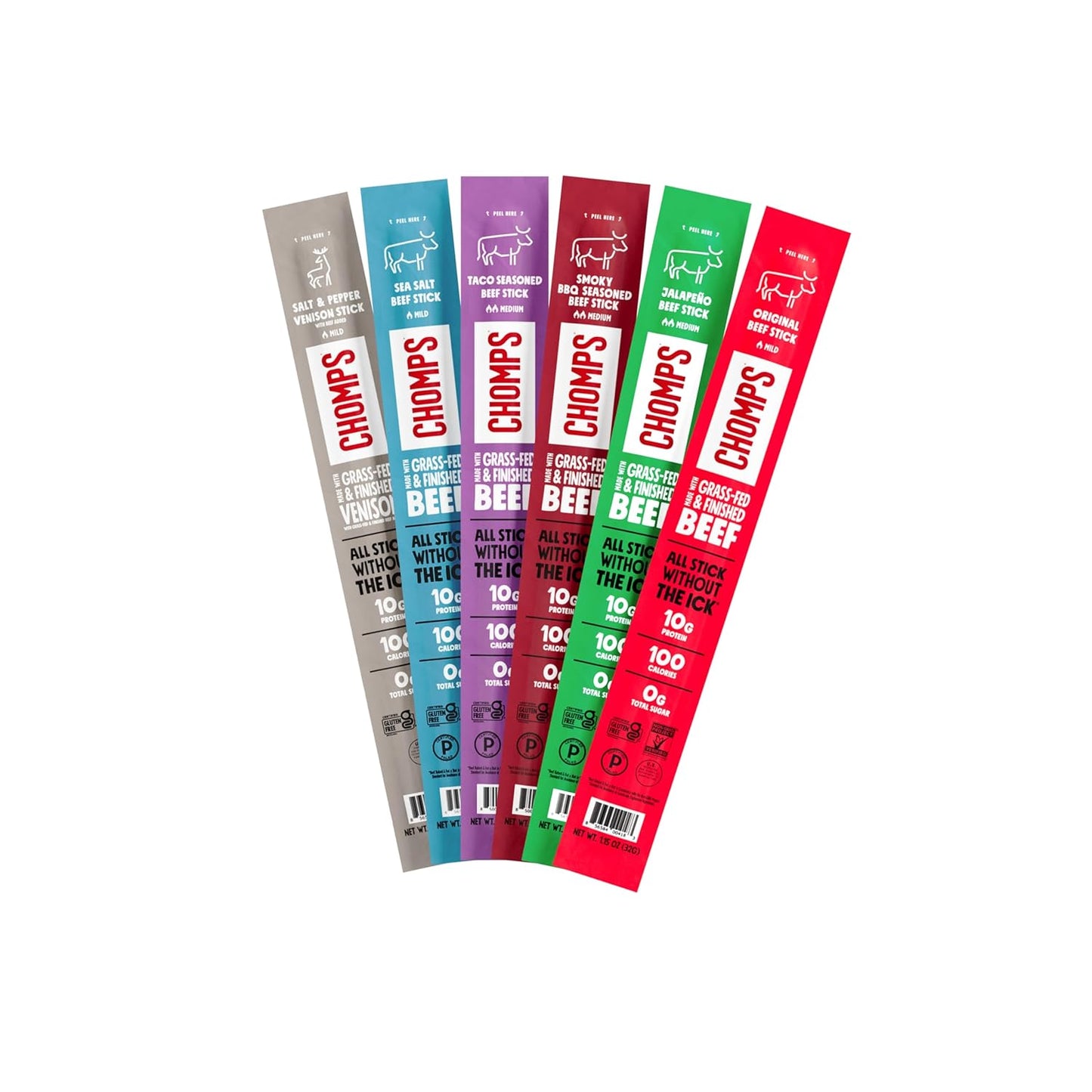 Chomps 6 Flavor Meat Stick Variety – Healthy Snack Gift Basket Addition for Health Conscious Friends