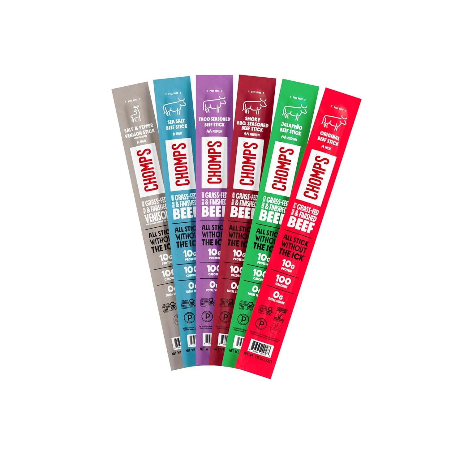 Chomps 6 Flavor Meat Stick Variety – Healthy Snack Gift Basket Addition for Health Conscious Friends