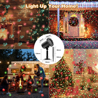 Christmas Light Projector Gift for Mom and Grandma – Easy Outdoor Holiday Decor with Remote for Senior Parents Who Cannot Hang String Lights