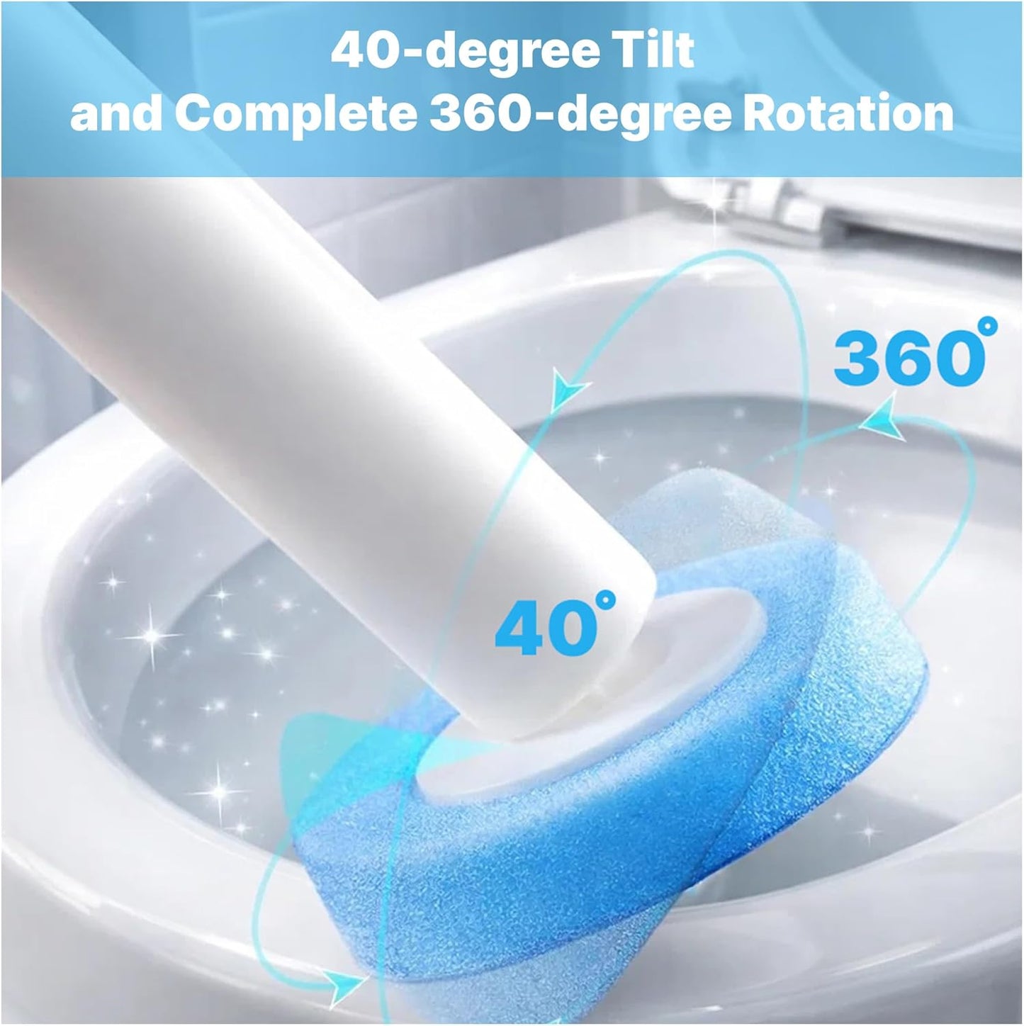CiLoN Wall-Mounted Toilet Brush for Small Powder Room, Minimalist Bathroom Storage Solution