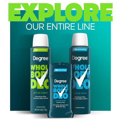 citrus and woody branded scent with active fresh profile in a 4 oz aerosol can