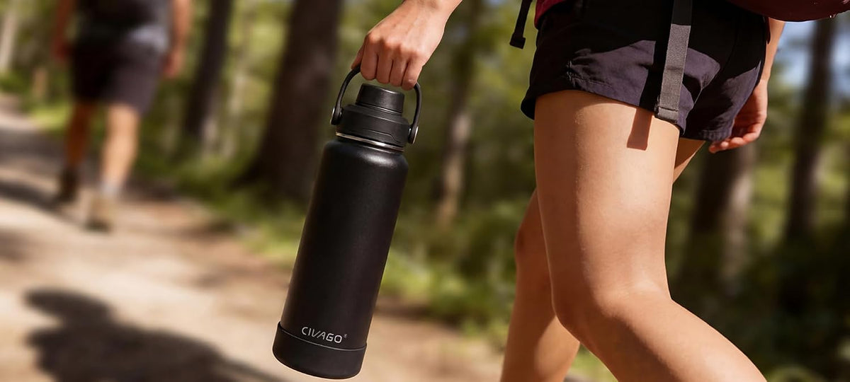 CIVAGO 32 oz Insulated Stainless Steel Water Bottle for Long Work Shifts