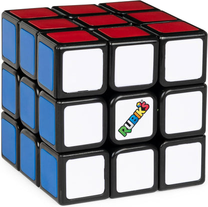 classic 3x3 configuration with 6 colored sides of 9 squares and 43 quintillion possible arrangements