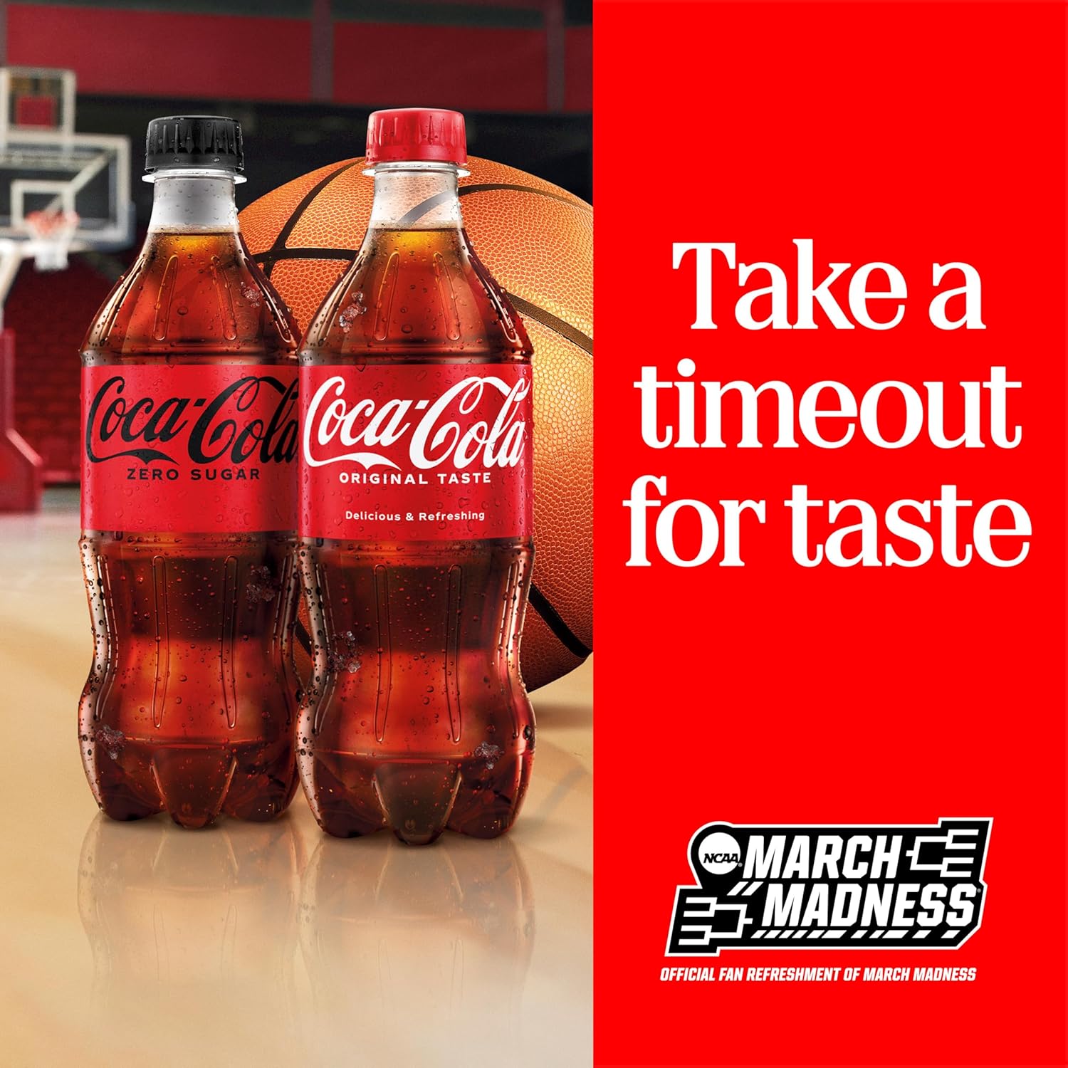 classic coca-cola caramel-color profile and crisp sparkling carbonation