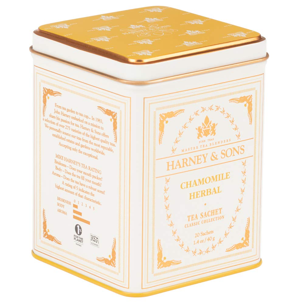 classic protective tin container that preserves aroma and re-uses as storage or decor