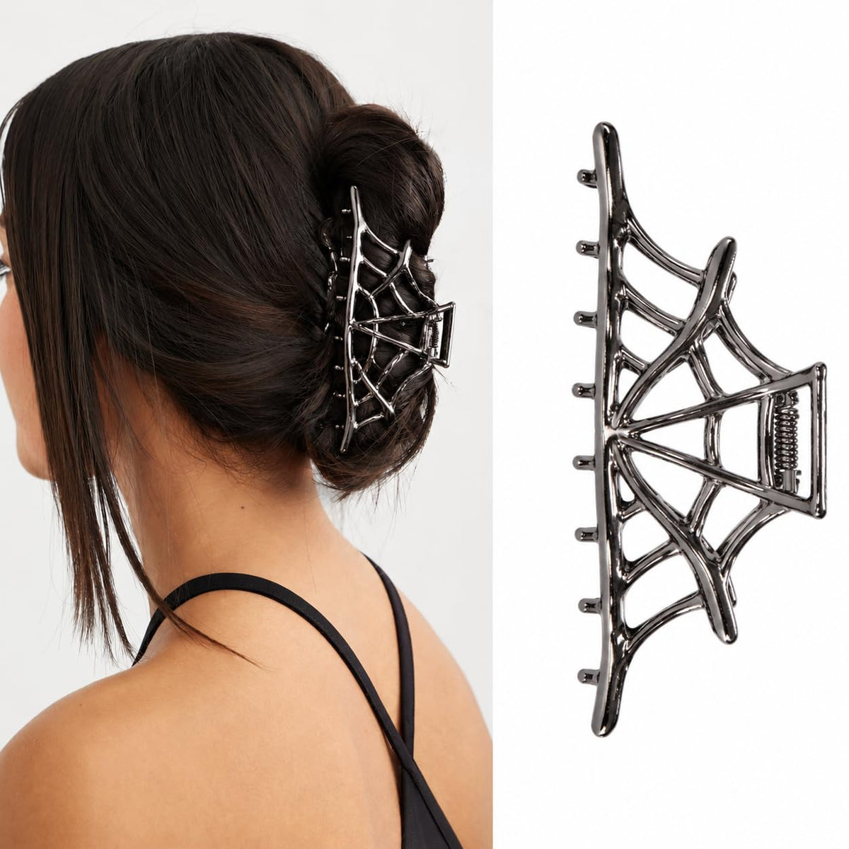 claw clip format enabling quick updos, half-up styles, and messy buns
