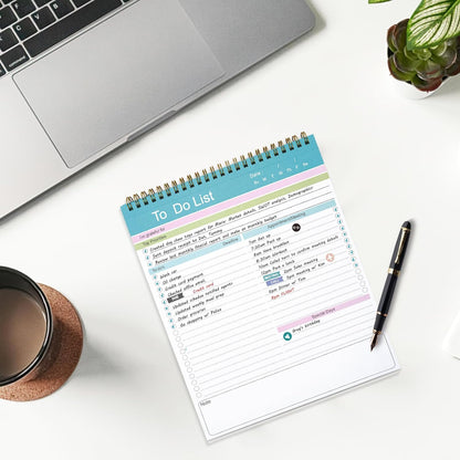 Clean Design To-Do Pad – Neutral Planner Notebook for Less-Is-More Desks and Streamlined Daily Routines, 3-Pack