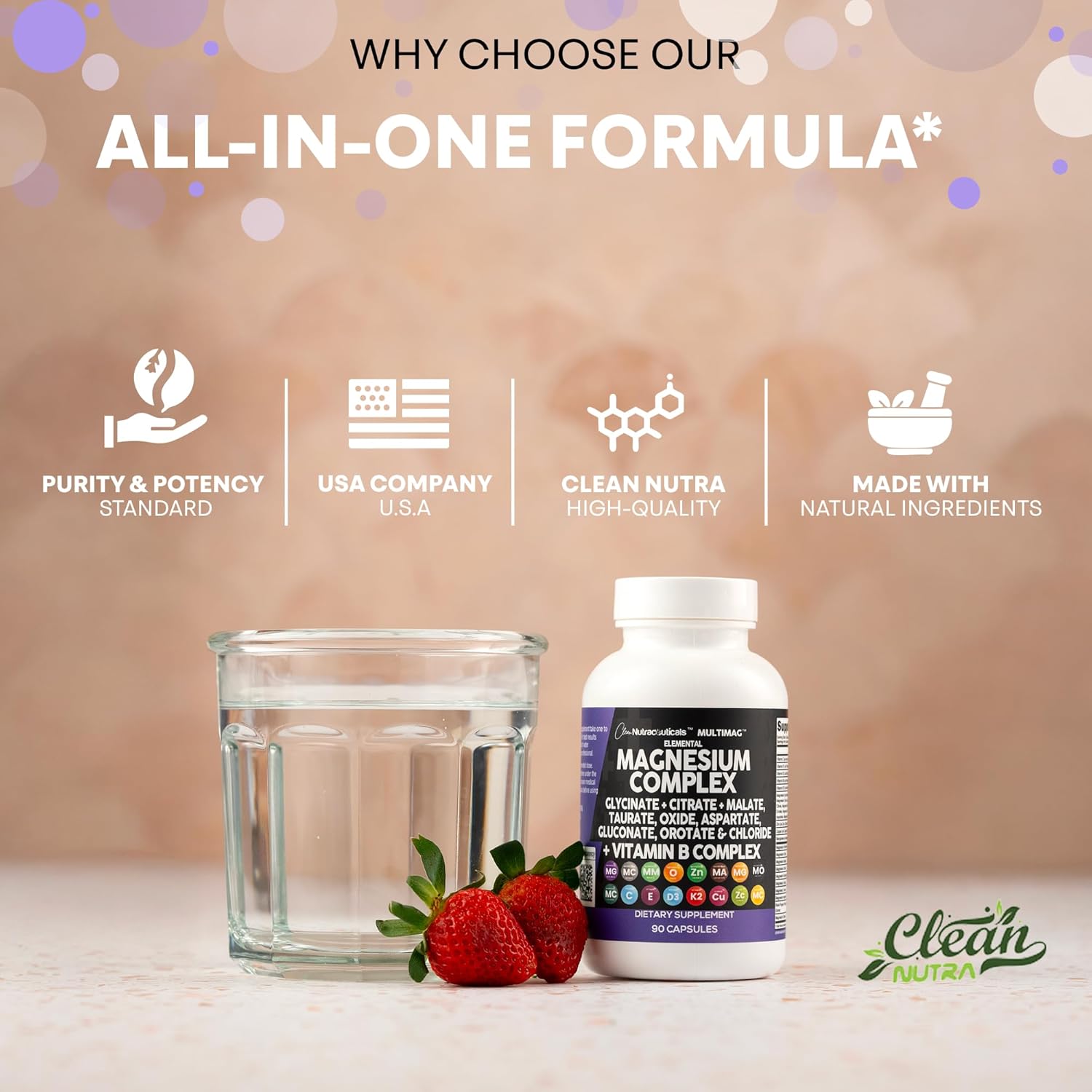 Clean Nutraceuticals Magnesium Complex – Home Office Daily Stack for Focused Professionals