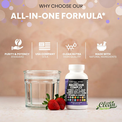 Clean Nutraceuticals Magnesium Complex – Home Office Daily Stack for Focused Professionals