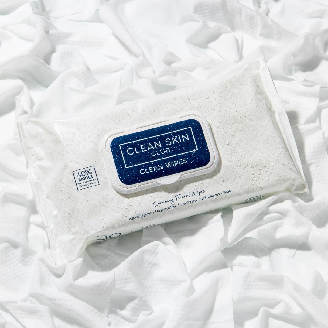 Clean Skin Club XL Wipes – Travel-Size Sunscreen Remover for Carry-On and Beach Bag