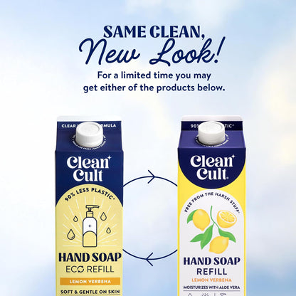 Cleancult Moisturizing Hand Soap Refill for Allergy-Conscious Homes, Free From SLS, SLES, Parabens, Phosphates, Dyes and Phthalates