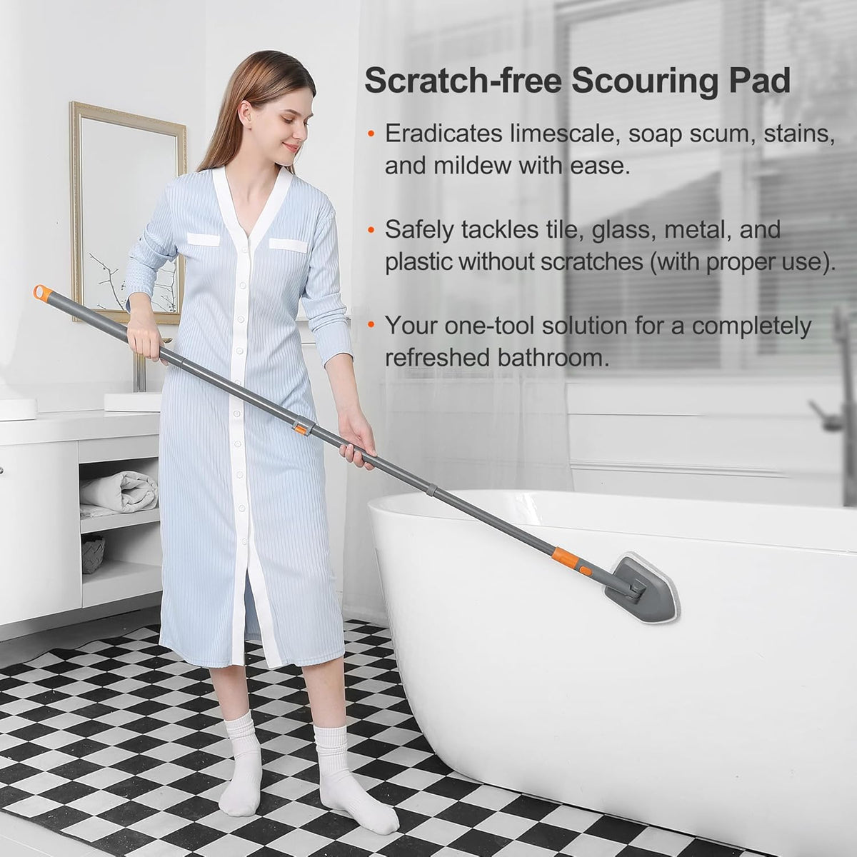 CLEANHOME 3-Head Car Detailing Kit – Extendable Handle for RV, Truck, and Exterior Panel Washing