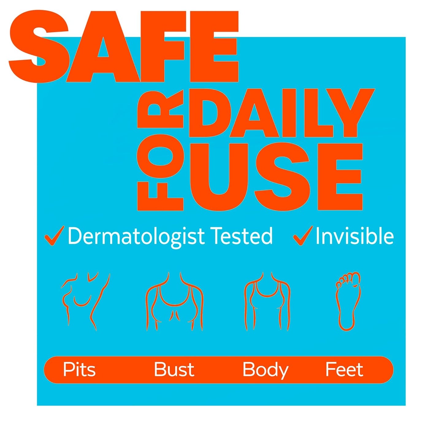 clear-drying formula with no residue or white marks on clothes