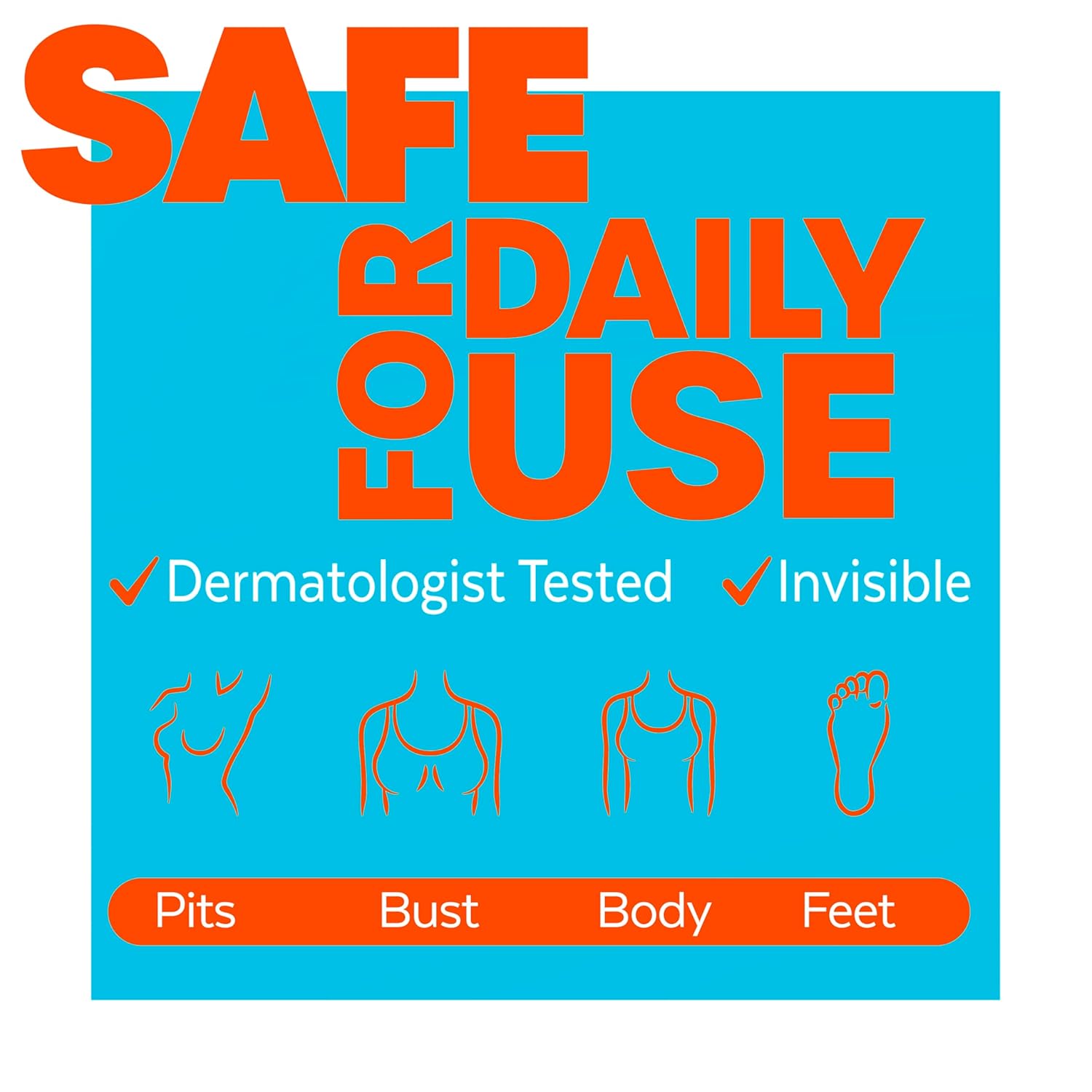 clear-drying formula with no residue or white marks on clothes